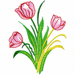 Flowers And Tree Embroidery Design 6 Flowers And Tree Embroidery Design 6